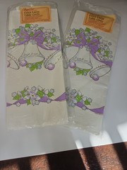 2 Vintage Party Table Covers Wedding Bells Chapel Retro 80s Bridal Paper Art