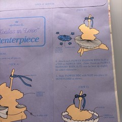 Vintage Koalas In Love Wedding Centerpiece Honeycomb Paper Cute Sweet 1984