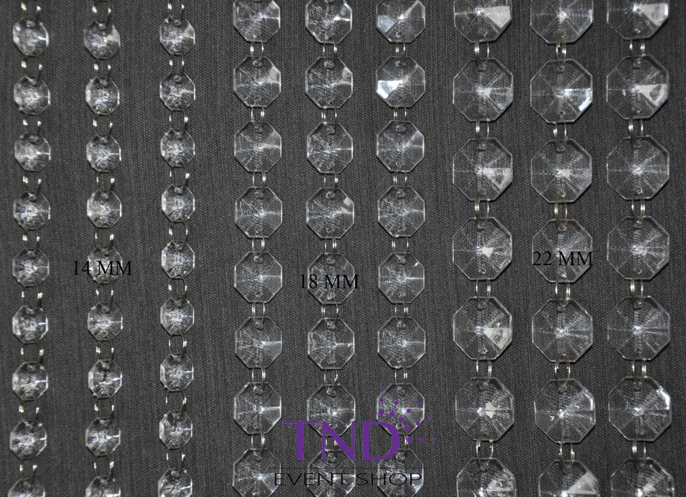 14MM/18MM/22MM ACRYLIC CRYSTAL GARLAND STRAND CHAIN HANGING DIAMOND WEDDING TREE