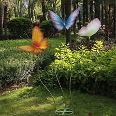 3Pcs Large Silk Butterfly 1 Base with 3Pcs Butterfly Mixed Colors 3pcs
