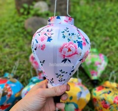 Set 8 Hoi An Silk Lanterns 22cm for Wedding Party Decoration Outdoor Garden deco