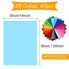 MIAHART 100 Sheets Multicolor Tissue 20×14 Inch (Pack of 100), multi-colored