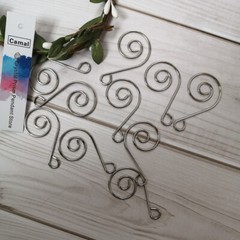 80Pcs Swirl Shaped Chrome Metal Hook Hanger Connector Crystal Prisms Chandelier