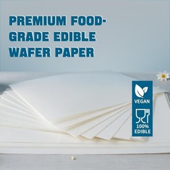 Edible Wafer Paper Sheets, 25 Count, A4 8.5″ x 11″, 0.3mm, Printable