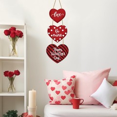 YUNKKIN Valentines Day Door Decorations Heart Wreath Heart Wall Decor Wooden …