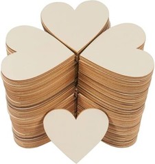 100pcs 4CM/1.57inch Rustic Wooden Love Heart Wedding Table Scatter heart2