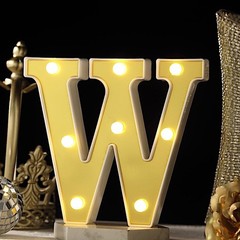 6″ tall GOLD W LED Lighted Marquee Letters Sign Party Wedding Events Decorations