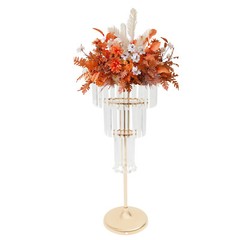 Gold Flower Stand, Wedding Flower Stand, 4 Tier Floor Standing, Countertop Mount