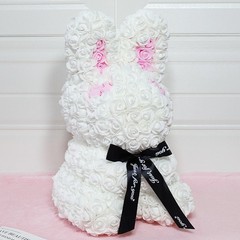 27cm Rose Rabbit Flower Bear Valentines Day Gift Romantic Decor for Her Love….