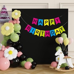 Wedding Arch Cover Black 6.6FT x 6.6FT Square Spandex Arch Backdrop Cover