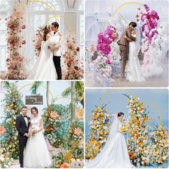 White Spandex Wedding Arch Cover Set of 2 for Parties and Events 7.2FT, 6FT