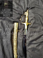 PERSONALISED BRASS NAKSHI SWORD , INDIAN TRADITIONAL SWORD WITH CHANGEABLE HILTS