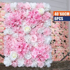 6* Premium Flower Wall Panels Artificial Wedding Decor Party Home Floral Decor