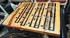 22”X 18”X 1.5”Anniversary, Wedding, Gift, Engraved, Music Sheet, Resin Top Coat!