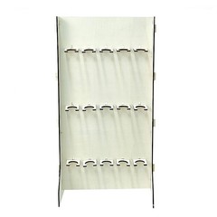 3-Tier White Rectangular Wooden Champagne Glass Holder Stand Party Decorations