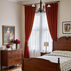 Blackout Rust Red Velvet Curtains Rod Pocket 52×120 Inch 2 Panels | Soft Ve