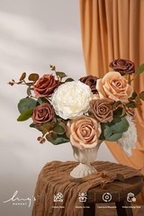 Ling’s Moment Artificial Flowers Fake Silk Peonies Faux Foam Roses Combo for …