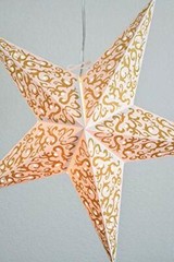 Quasimoon 24″ Gold Bramble Glitter Paper Star Lantern, Hanging Decoration by …