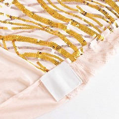 ROSE GOLD Embroidered Sequin Spandex Banquet CHAIR COVER Party Decorations