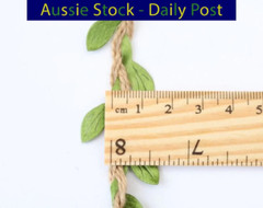 10m Artificial Vine Leaf Hessian Jute Twine Rope Vine Burlap Wedding Decoration