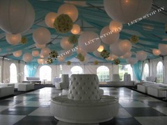 12x Round 12″ Paper Lanterns LED Lamp Light Wedding Birthday Party Floral Event