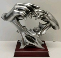 Bond of Marriage With This Ring Sculpture Engraved Plate With Proverbs 3:15
