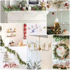 Christmas Garland, 9.8Ft Crystal Glass Beads Strands, 100pcs 10mm Multi Color