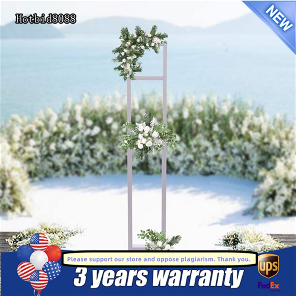 2m Iron Adjustable Height Wedding Arch Backdrop Stand Garden Arbor Frame