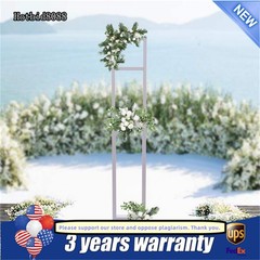 2m Iron Adjustable Height Wedding Arch Backdrop Stand Garden Arbor Frame