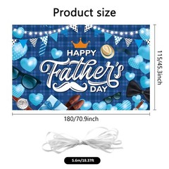 Happy Fathers Day Banner Decorations 70.9×45.3in Extra Large Size Father’s Da…