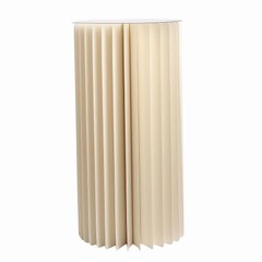 32″ Ivory Folding DIY Accordion Pillar Cardboard Display Stand Pedestal Box