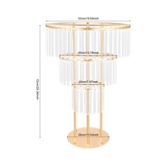 Wedding Gold Crystal Flower Stand, Round Pedestal Stand, Crystal Flower Stand