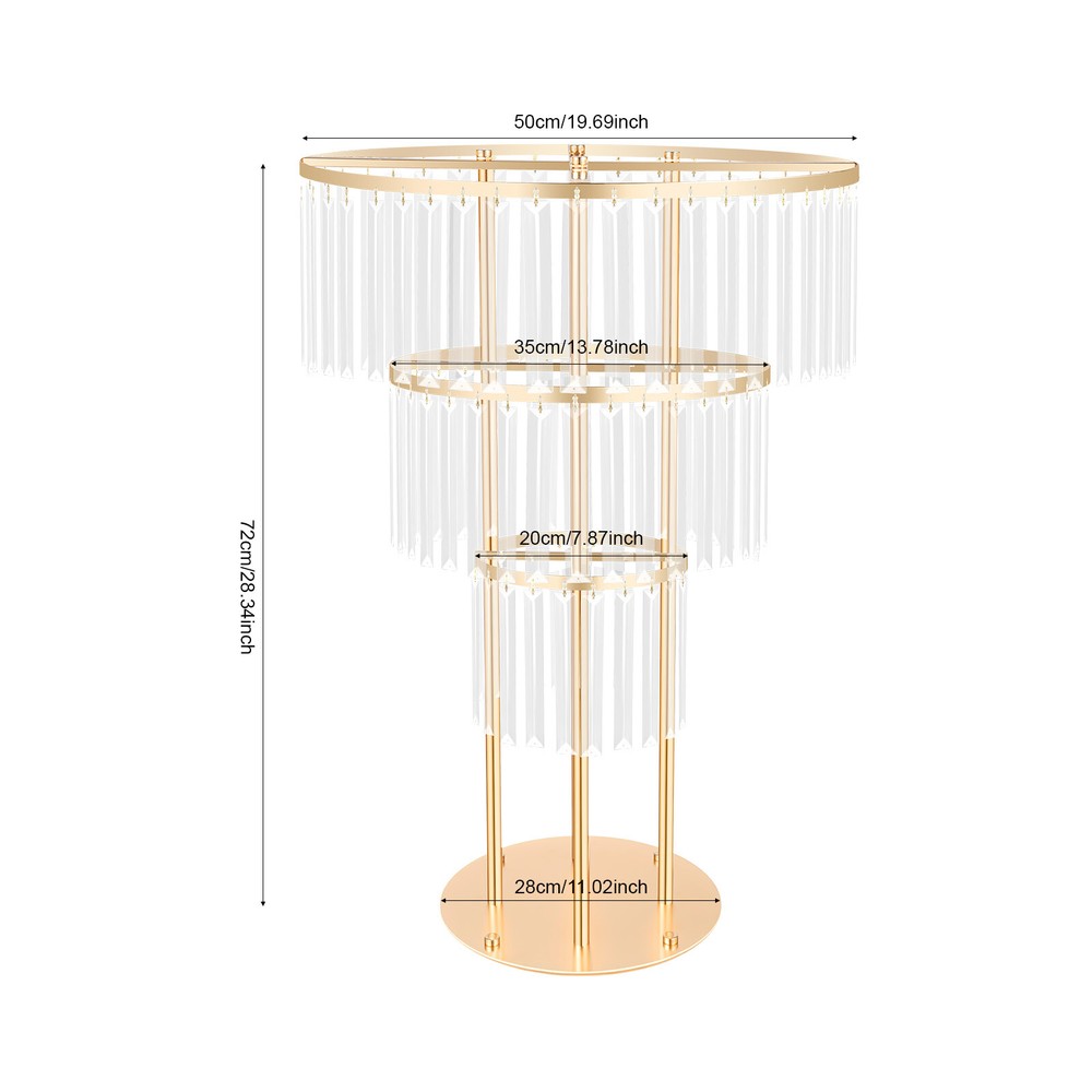 Wedding Gold Crystal Flower Stand, Round Pedestal Stand, Crystal Flower Stand