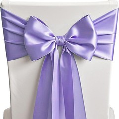 Pack of50Satin Lavender Chair Sashes7x108 Inches for Wedding Party Feast Banquet