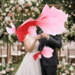 Artificial Koi Decoration Marriage Room Decor Easy to Use Delicate DIY Crafting