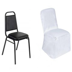 6 pcs Polyester Square Back Chivari CHAIR COVERS Wedding Dining Room Décor Event