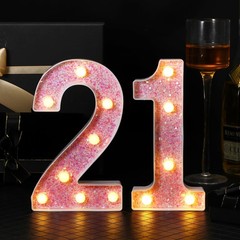 21st Decorative LED Light Up Numbers 21st Marquee Light Up Numbers Sign Birth…