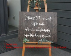 Wedding Sign Decal Sticker – “Please Take A Seat” Ceremony Quote