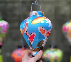 Set 8 Vietnam Silk Lanterns 22cm for Wedding Party, Outdoor Garden, Patio Decor