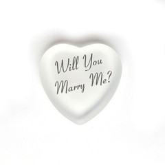 Lifeforce Glass Will You Marry Me? Glass Heart with Pouch, A Romantic Way to …