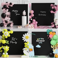Wedding Arch Cover Black 6.6FT x 6.6FT Square Spandex Arch Backdrop Cover