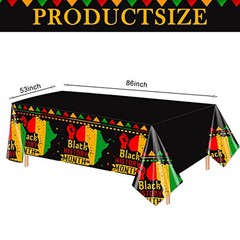 3 Pack Black History Month Tablecloths Plastic Disposable Rectangular