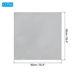 2Pcs 35 Inch Square Satin Head Scarf Silk Feeling Hair Scarf, Light Grey