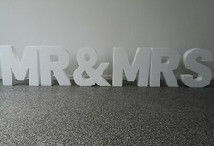 Lettering “Mr & Mrs” Letters 50-99cm Engagement Wedding Decoration Styrofoam