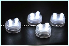 10 SUPERBRIGHT Premium DOUBLE LED Submersible Feather Party Wedding Tea Light