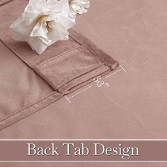 RYB Home Dusty Pink Velvet Curtains 84 inches – Elegant Rod Pocket & Back Tab…