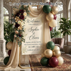 Wedding Welcome Sign Stand, 68″X31″X20″ Welcome to Our Wedding Sign Holder