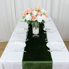 5 12×107″ Premium Velvet Table Runners Wedding Linens Decorations Catering