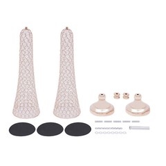 2Pcs 20.86in Gold Trumpet Crystal Wedding Flower Decoration Vase For Anniversary