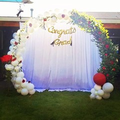 9ft Large Size Metal Circle Balloon Arch Stand Decoration, Indoor Outdoor Arch